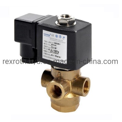 Dn8-1/4 Inch-3way-12V/DC-Brass Universal Operation Direct Acting Electric Solenoid Water Valve