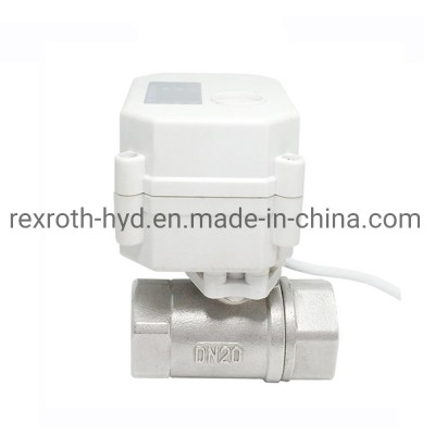 Dn15-1/2inch-2way-Full-Port-24VDC NPT-Threaded 304-Stainless-Steel Water Automatic Electric Spring Return Ball Valve