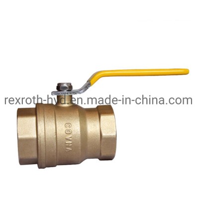 Dn25-1inch-2way Full Port 600wog-NPT Threaded-Brass-Lockable Ball Valve with Lever Handle